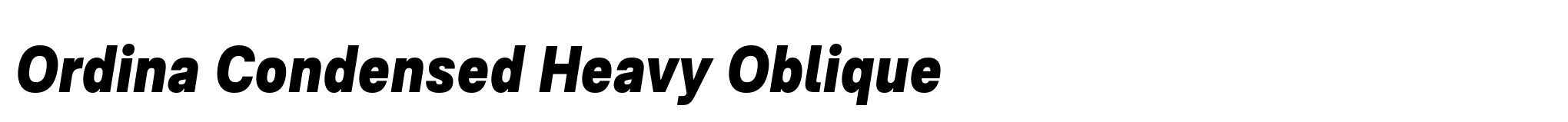 Ordina Condensed Heavy Oblique image